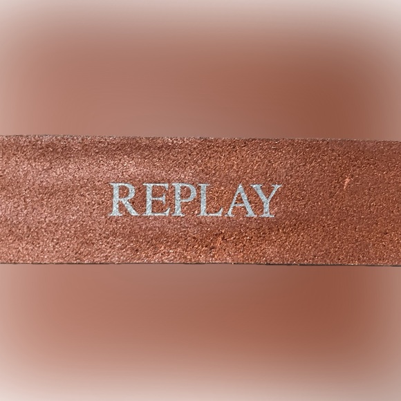 Replay Leather Men’s Anchor Plaque Belt - Picture 6 of 14